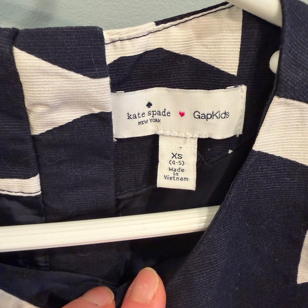Kate Spade X GAP navy party flower girl size S 4-5 - Picture 3 of 6